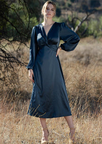 WIONNA TWISTED SATIN DRESS