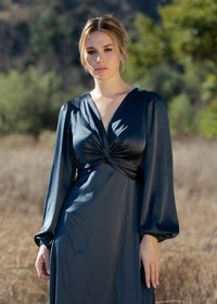 WIONNA TWISTED SATIN DRESS