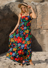 CAMILE FLORAL RESORT MAXI DRESS