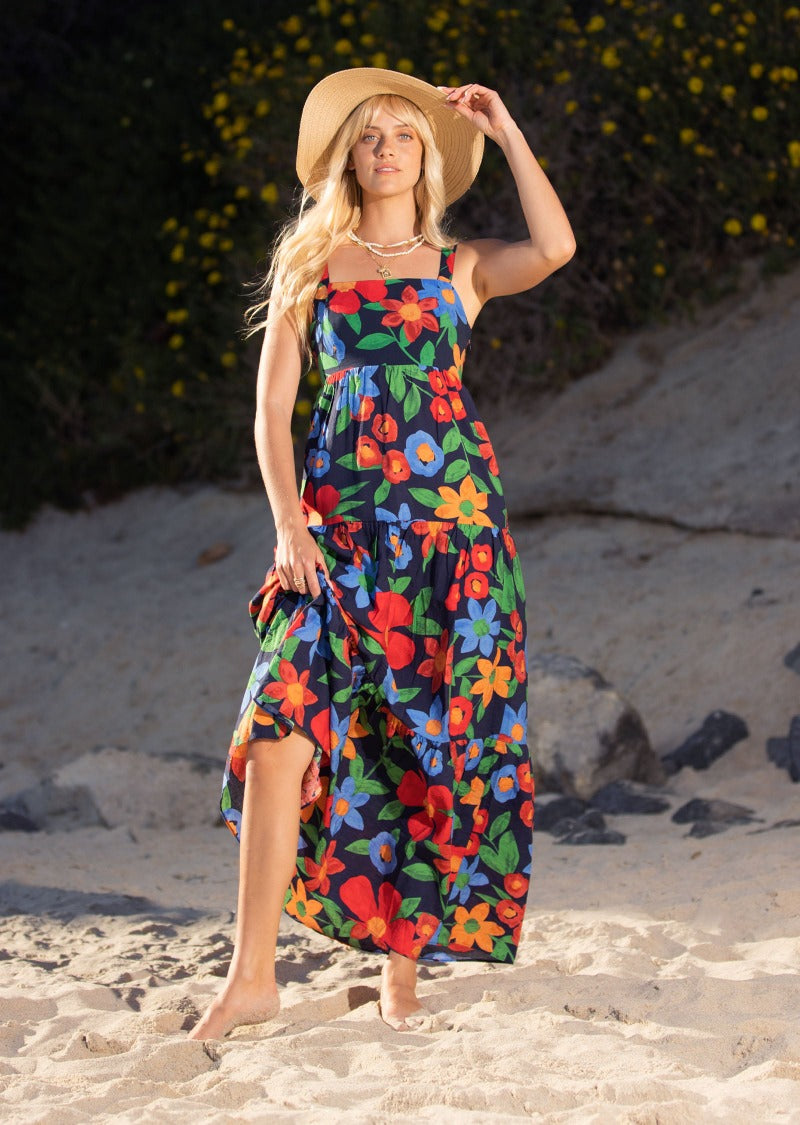 CAMILE FLORAL RESORT MAXI DRESS