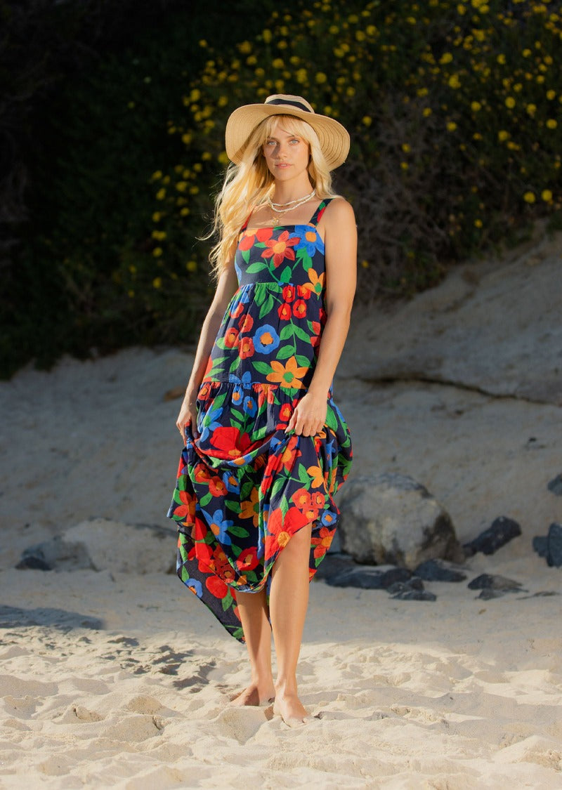 CAMILE FLORAL RESORT MAXI DRESS