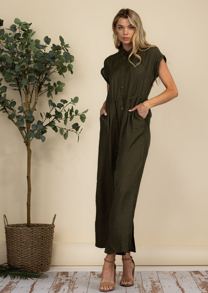 AMBER STRIPE WIDE JUMPSUIT