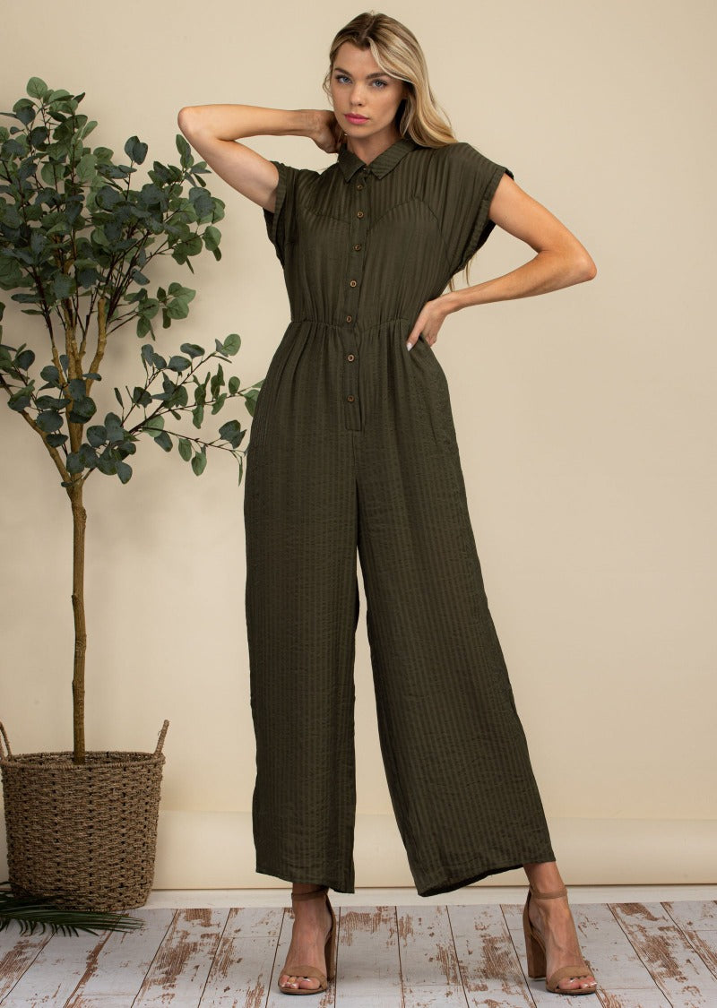 AMBER STRIPE WIDE JUMPSUIT