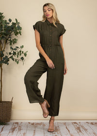 AMBER STRIPE WIDE JUMPSUIT