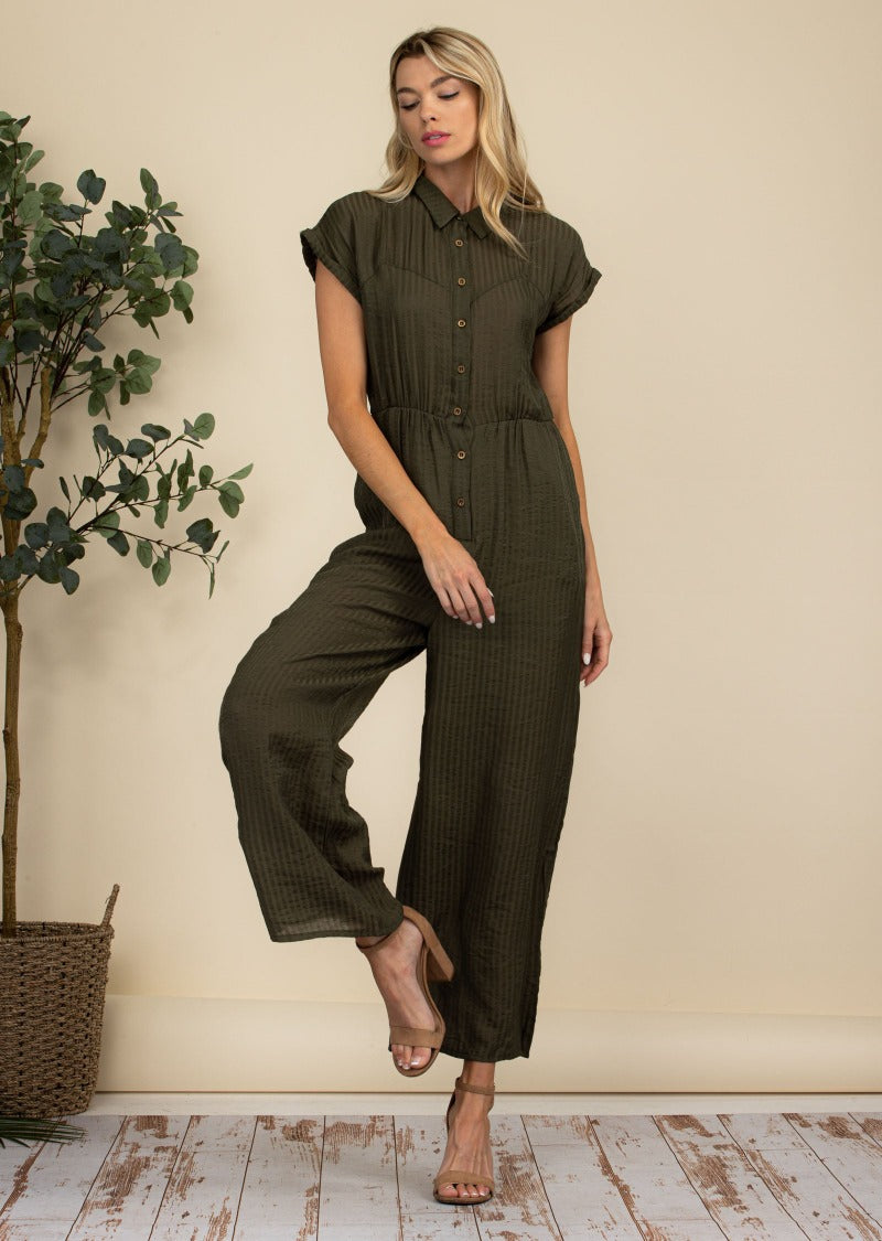 AMBER STRIPE WIDE JUMPSUIT