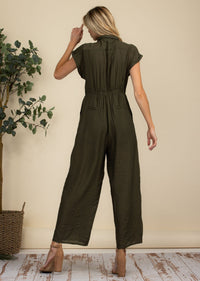 AMBER STRIPE WIDE JUMPSUIT