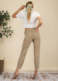 NATASHA LEOPARD RIPPED PANTS