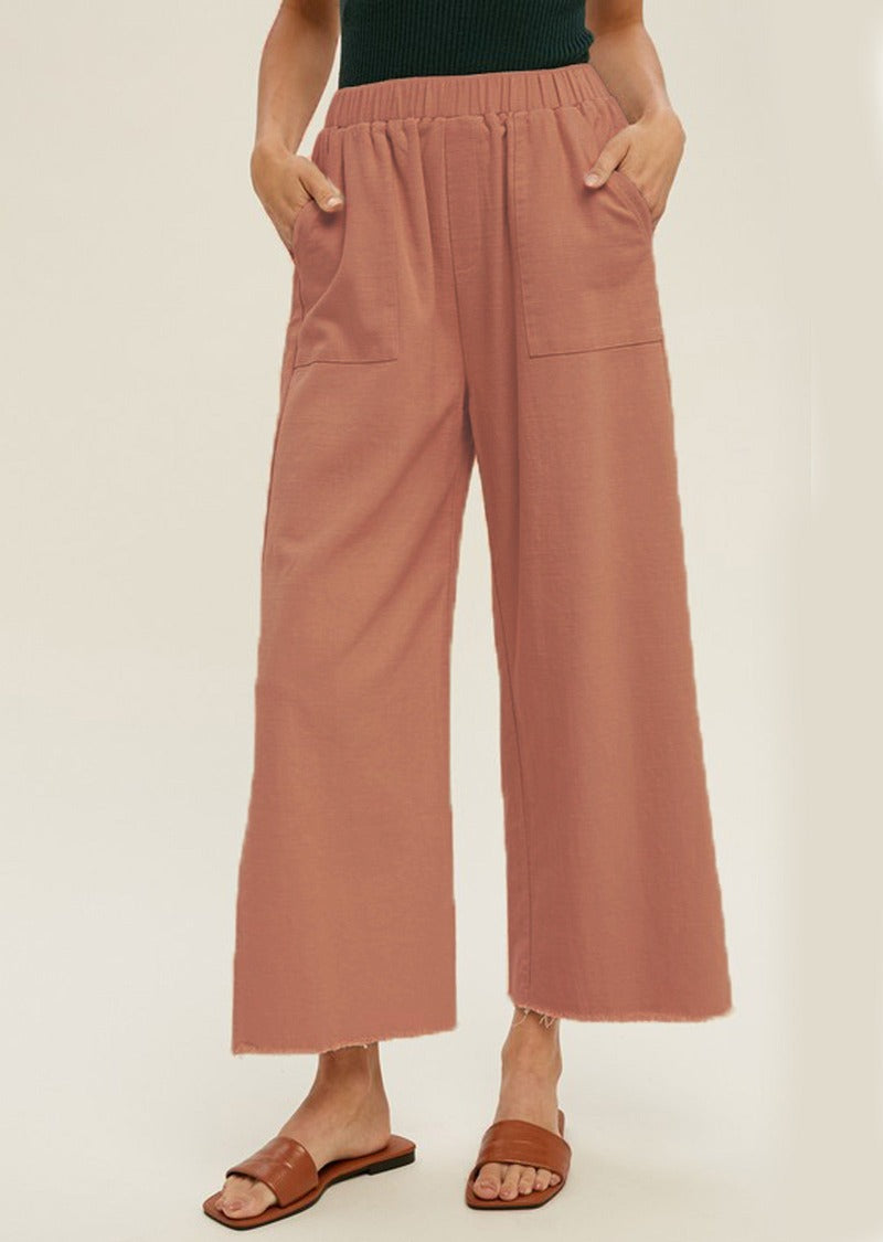 KATE WIDE LINEN PANTS