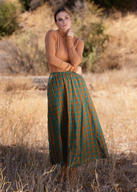 JEMMA PLAID LONG SKIRT