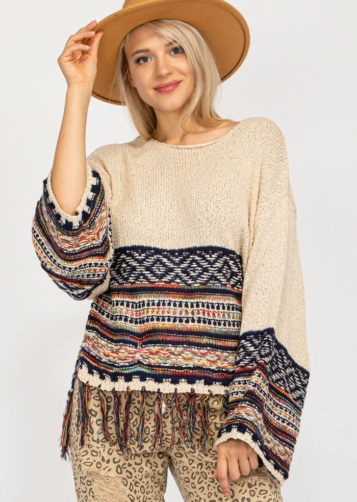 WINONA PULLOVER FRINGE SWEATER