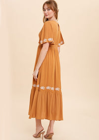 MILLIE EMBROIDERED LONG DRESS